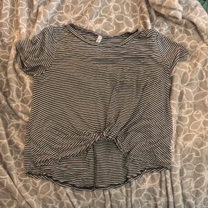 Striped Black and White Women's Top